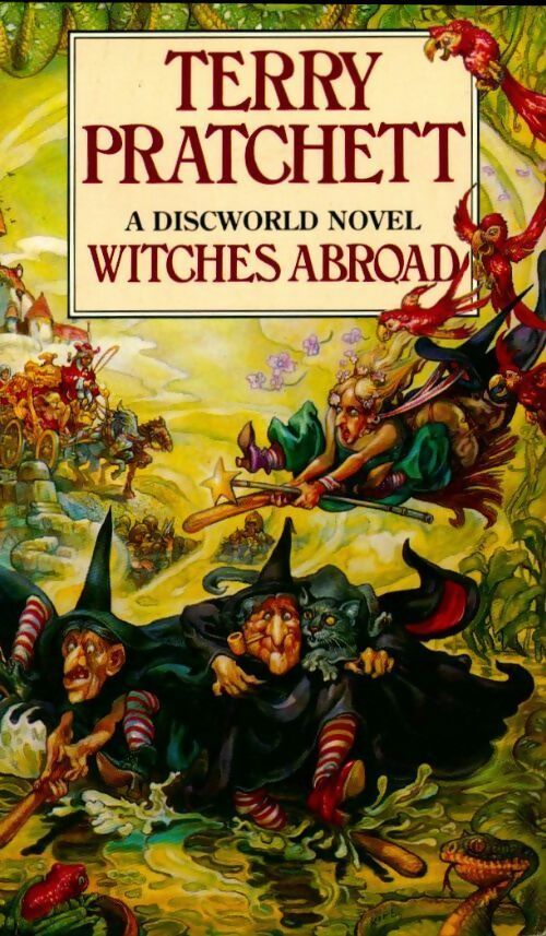 Disworld novel book : Witches abroad - Terry Pratchett -  Corgi books - Livre