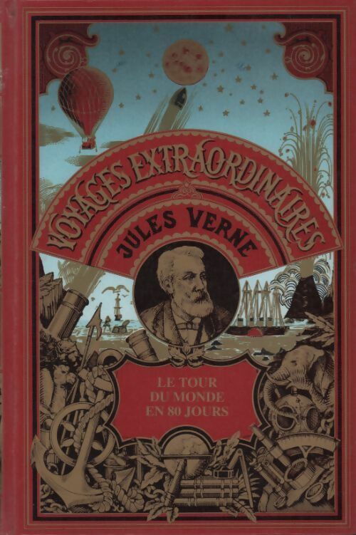 Le tour du monde en 80 jours - Jules Verne -  Voyages extraordinaires - Hetzel - Livre