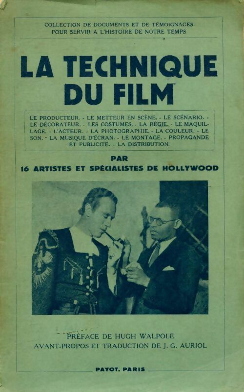 La technique du film - Collectif -  Payot GF - Livre