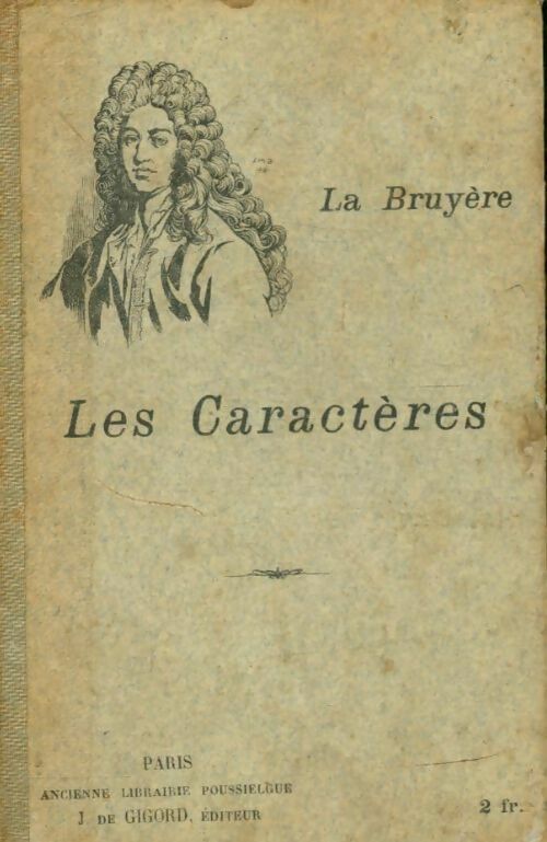 Les caractères - Jean De la Bruyère -  Gigord Poche - Livre