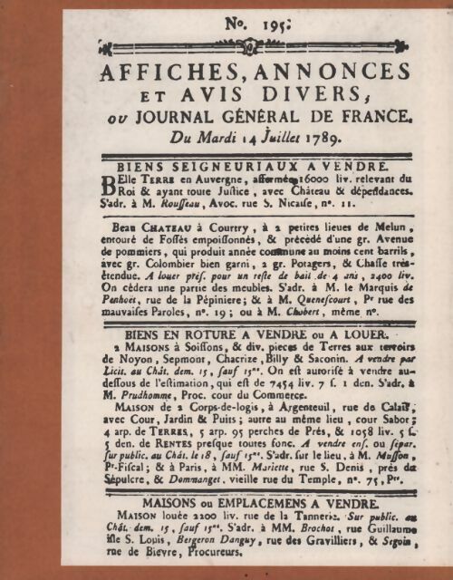 Les petites affiches n°195 : Porte-parole de la déclaration des droits de l'Homme et du citoyen de 1789 - Collectif -  Les petites affiches - Livre