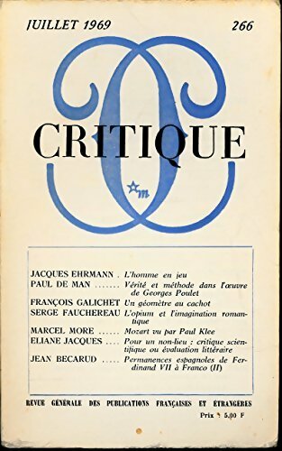 Critique n°266 - Collectif -  Critique - Livre