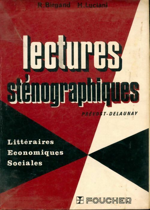 Lectures sténographiques - H. Luciani -  Foucher GF - Livre