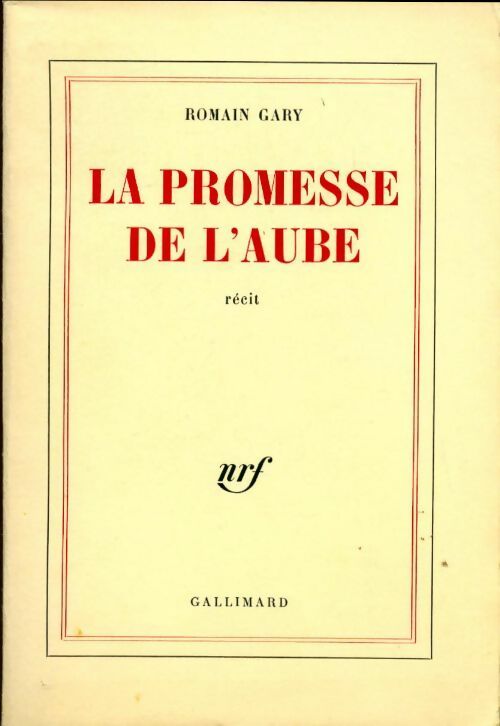 La promesse de l'aube - Romain Gary -  Blanche - Livre