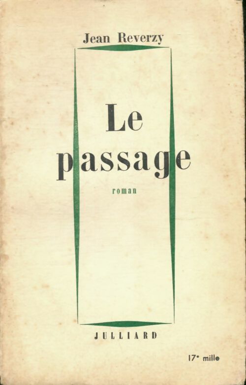 Le passage - Jean Reverzy -  Julliard Poche divers - Livre