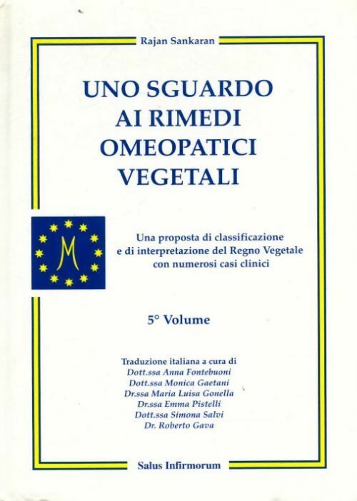 Uno sguardo ai rimedi omeopatici vegetali - Sankaran Rajan -  Salus GF - Livre