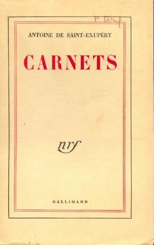 Carnets - Antoine De Saint Exupéry -  Gallimard poches divers - Livre