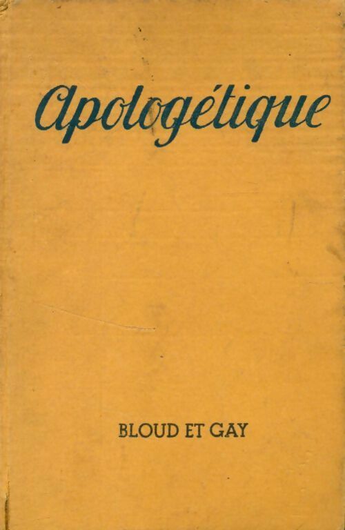 Apologétique - Joseph Sion -  Bloud and Gay GF - Livre