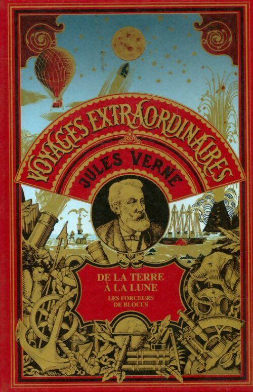 De la terre à la lune / Les forceurs de blocus - Jules Verne -  Bibliothèque d'éducation et de récréation - Livre