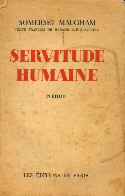Servitude humaine - Somerset Maugham -  Paris GF - Livre