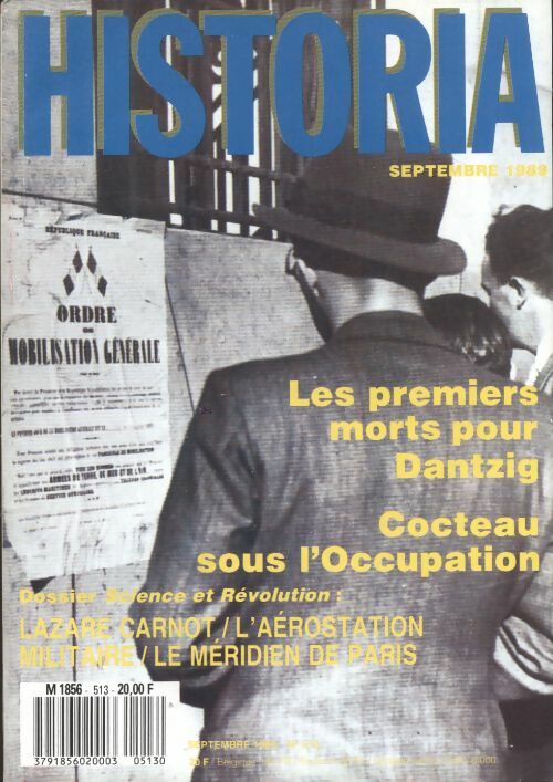 Historia n°513 : Les premiers morts pour Dantzig - Collectif -  Historia - Livre