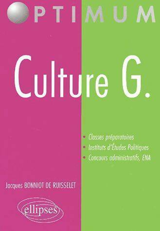 Culture G. - Jacques Bonniot De Ruisselet -  Optimum - Livre