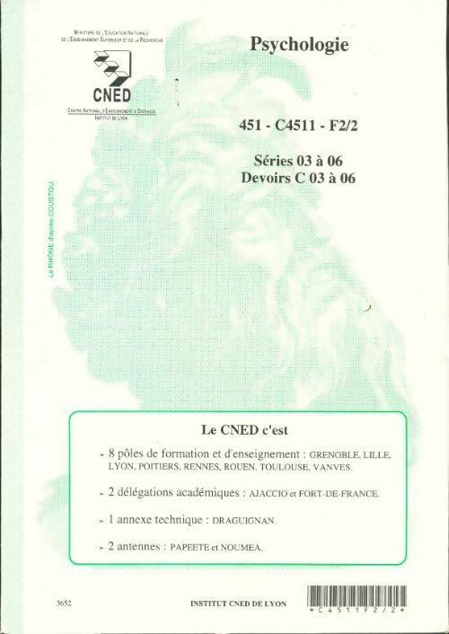 Psychologie : Séries 03 à 06 - Collectif -  CNED GF - Livre