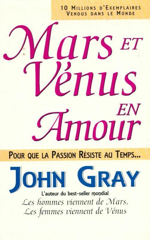 Mars et Vénus en amour - John Gray -  Le Grand Livre du Mois GF - Livre