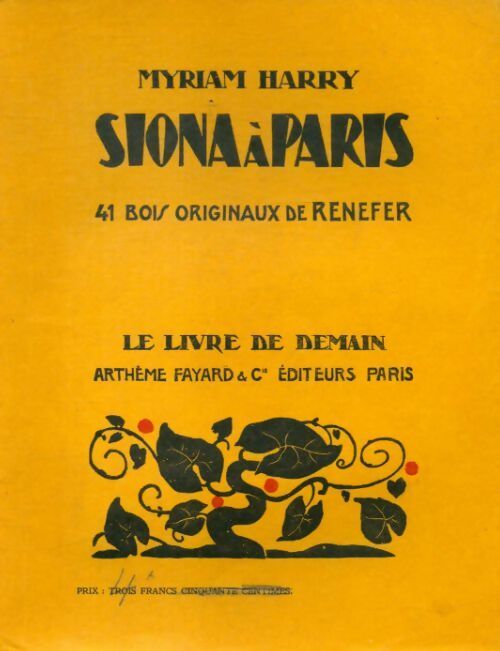 Siona à Paris - Myriam Harry -  Le livre de demain (Grand format) - Livre