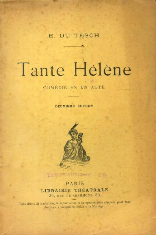 Tante Hélène - E Du Tesch -  Théâtre - Livre