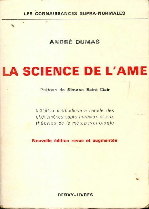 La science de l'âme - André Dumas -  Dervy GF - Livre