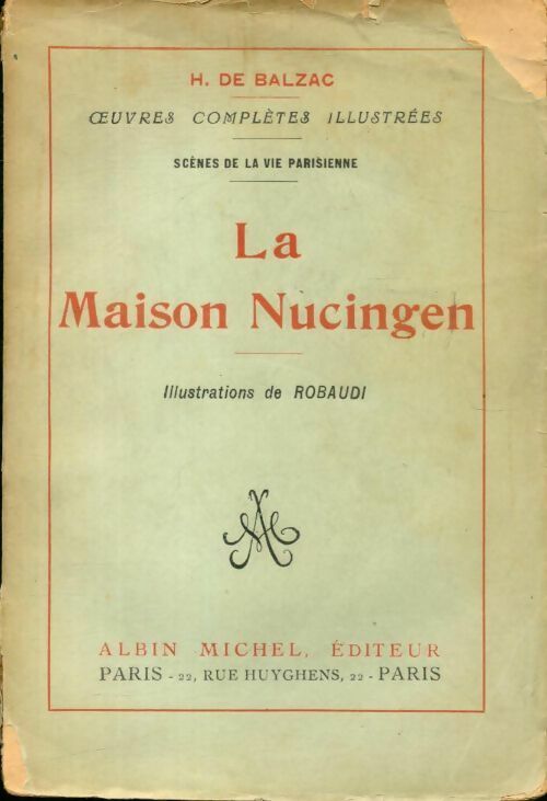 La maison Nucingen - Honoré De Balzac -  Albin Michel GF - Livre
