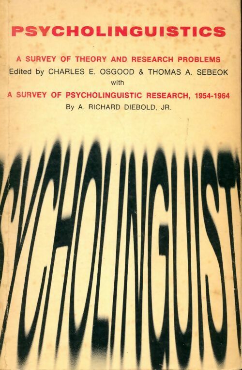 Psycholinguistics - Collectif -  Indiana university GF - Livre