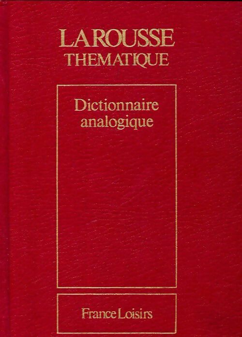 Dictionnaire analogique - Inconnu -  Poches France Loisirs - Livre