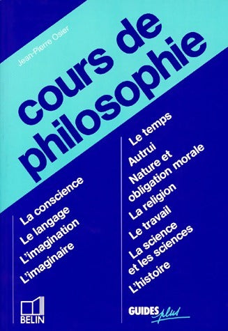 Cours de philosophie - Jean-Pierre Osier -  Guides Plus - Livre