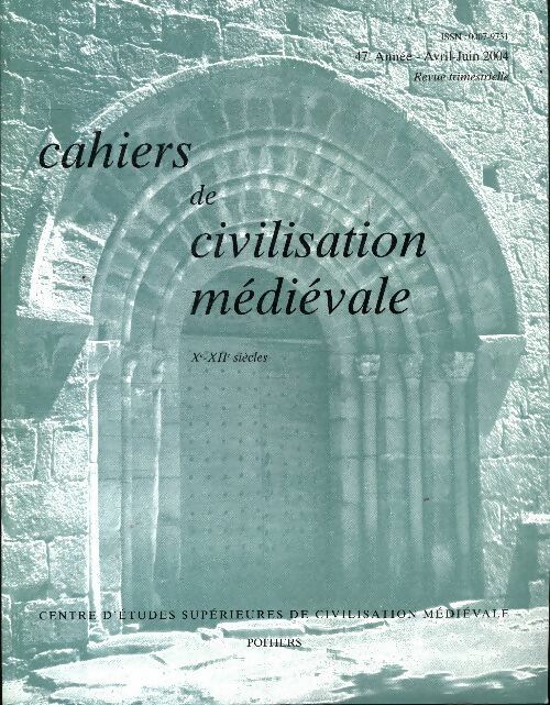 Cahiers de civilisation médiévale n°186 - Collectif -  Centre d'études supérieures de civilisation médiévale - Livre