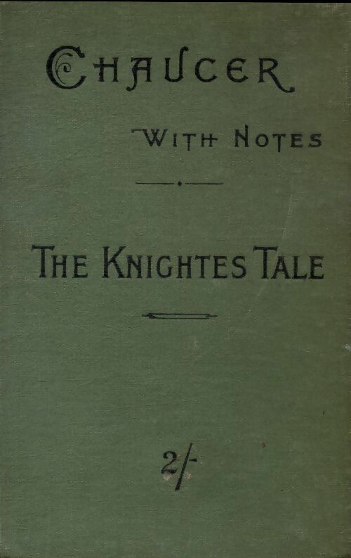 The knightes tale - Geoffroy Chaucer -  Chambers poches divers - Livre