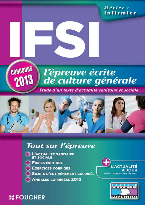 IFSI l'épreuve écrite de culture générale concours 2013 - Marie Péan -  Concours paramédical - Livre