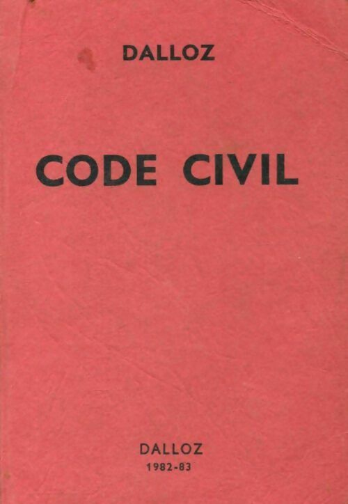 Code civil 1982-1983 - Collectif -  Codes - Livre
