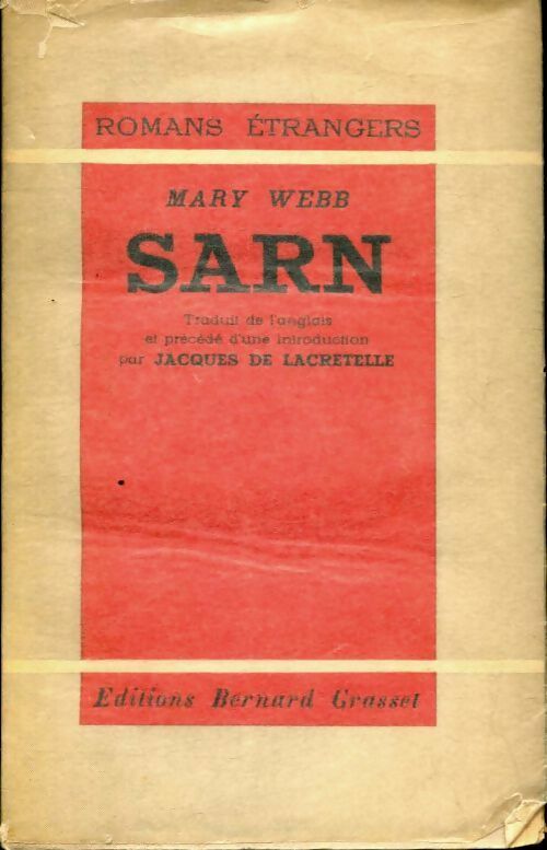 Sarn - Mary Webb -  Grasset GF - Livre