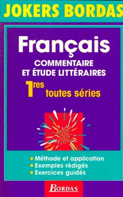 Français 1ère toutes séries - Daniel Bergez -  Jokers - Livre