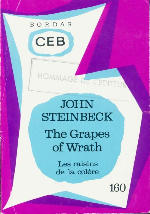 The grapes of wrath - John Steinbeck -  Classiques étrangers Bordas - Livre