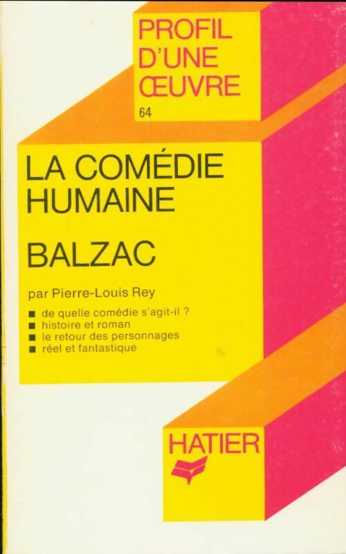 La comédie humaine - Honoré De Balzac -  Profil - Livre