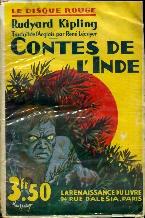 Contes de l'Inde - Rudyard Kipling -  Le disque rouge - Livre