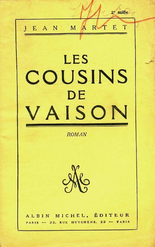 Les cousins de Vaison - Jean Martet -  Albin Michel poches divers - Livre