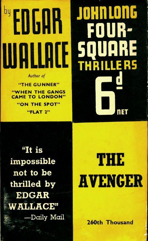 The avenger - Edgar Wallace -  John Long - Livre