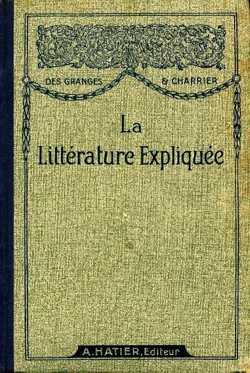 La littérature expliquée - Ch. Charrier -  Hatier poche - Livre