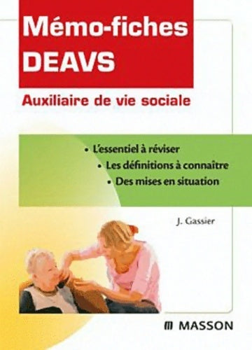 Mémo-fiches DEAVS - Jacqueline Gassier -  Masson Poche - Livre