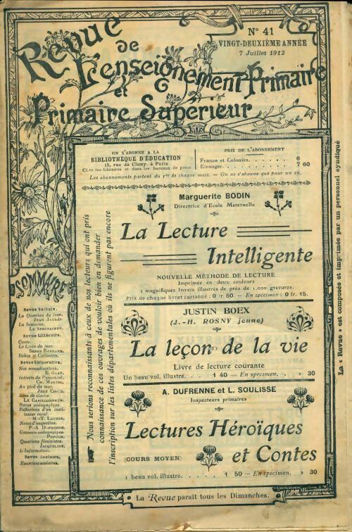 Revue de l'enseignement primaire et primaire supérieur 22e année n°41 - Collectif -  Revue de l'enseignement primaire et primaire supérieur - Livre