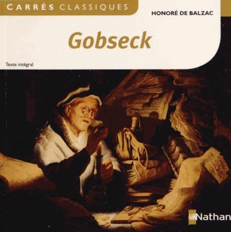 Gobseck - Honoré De Balzac -  Carrés classiques - Livre