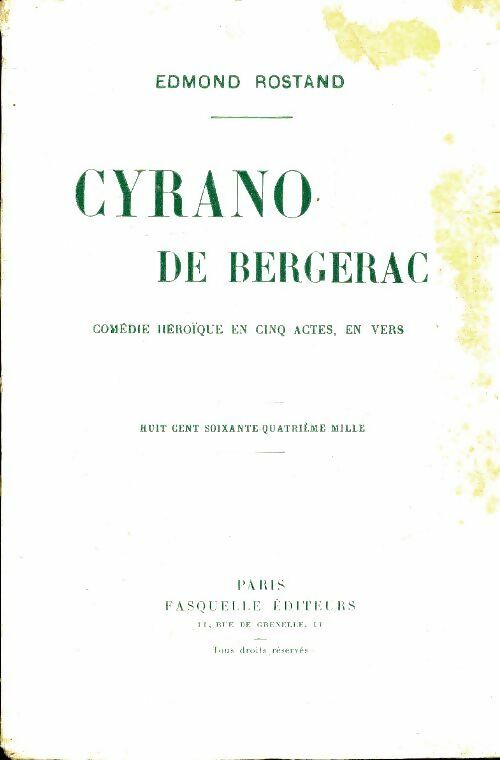 Cyrano de Bergerac - Edmond Rostand -  Fasquelle GF - Livre