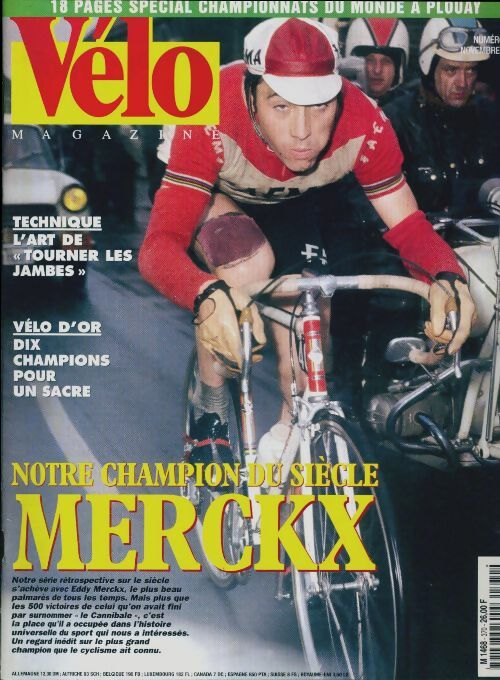 Vélo magazine n°370 : Notre champion du siècle Merckx - Collectif -  Vélo magazine - Livre