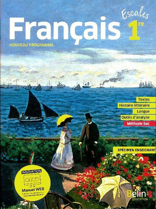 Français 1ère - Collectif -  Escales  - Livre