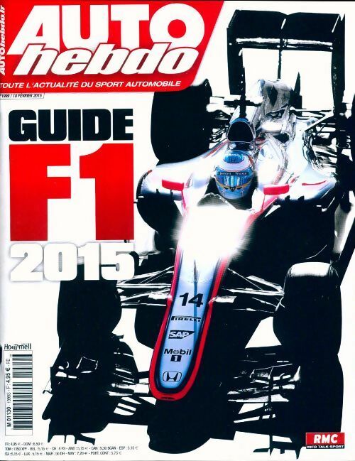 Auto hebdo n°1999 : Guide F1 2015 - Collectif -  Auto hebdo - Livre