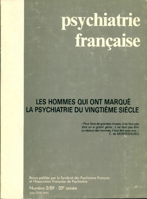 Psychiatrie française n°2.89 - Collectif -  Psychiatrie française - Livre