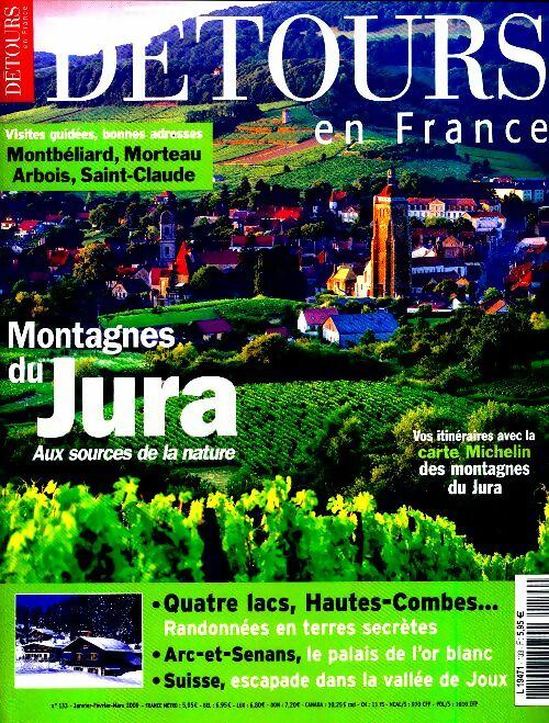 Détours en France n°133 : Montagnes du Jura - Collectif -  Détours en France - Livre