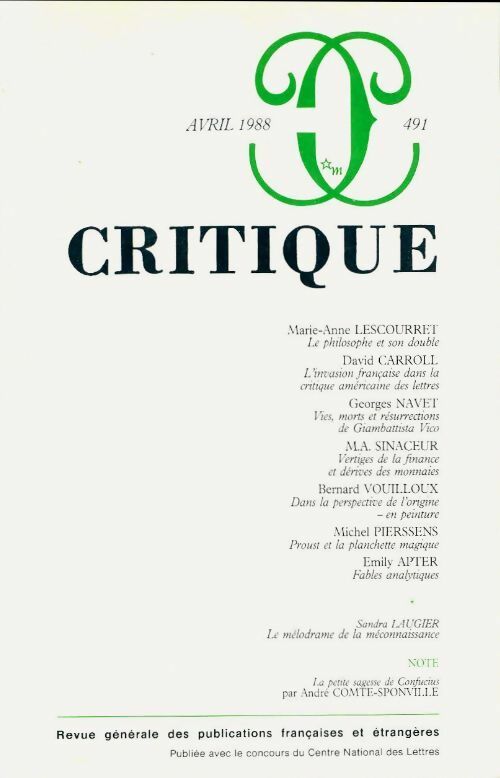 Critique n°491 - Collectif -  Critique - Livre