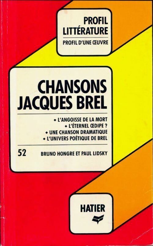 Chansons - Jacques Brel -  Profil - Livre