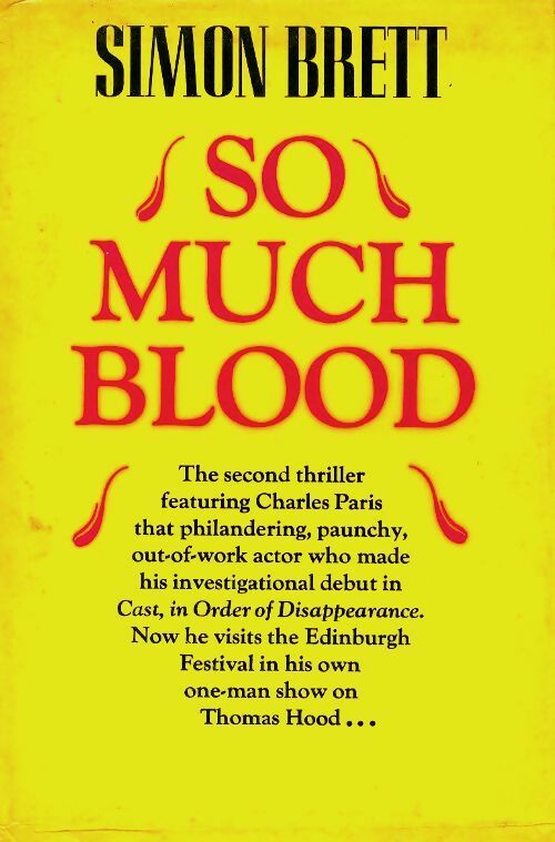 So much blood - Simon Brett -  Book Club Associates - Livre