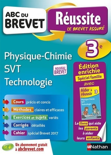 Physique-chimie SVT techno 3e - Nicolas Coppens -  Abc du brevet réussite - Livre
